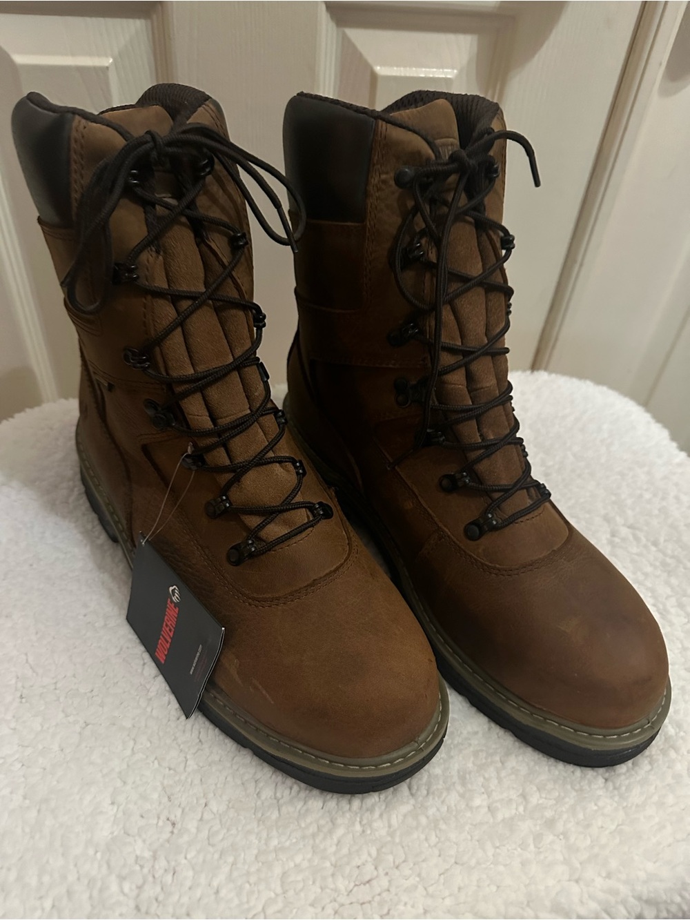 Wolverine 3M Thinsulate Brown Lace-Up Insulated, Steel Toed,  Men’s
Work Boots